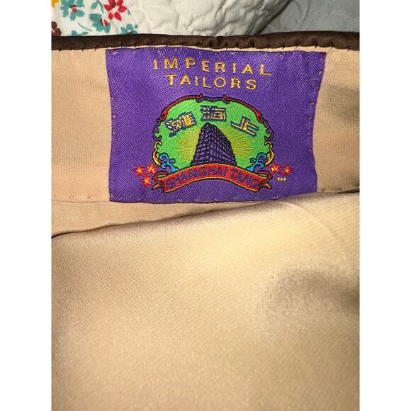 VINTAGE SHANGHAI TANG SILK BURNOUT VELVET CHEONGSAM DRESS - Picture 4 of 9